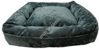 HOMEPET Plush 50 см х 45 см х 15 см лежак темно-зеленый квадрат для домашних животных