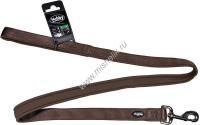 NOBBY CLASSIC PRENO длина 120 см ширина 20-25 мм поводок для собак нейлон коричневый 1х48