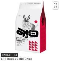 AJO Dog Maxi Adult 12 кг сухой полнорационный корм для взрослых собак крупных пород оленина и индейка с гречкой