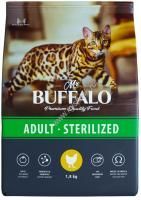 MR.BUFFALO STERILIZED 1,8 кг сухой корм для кошек курица 