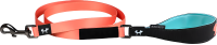 Поводок United Pets для собак Complete me 140 см, 20 мм, голубой с оранжевым