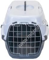 HOMEPET 43 см х 29 см х 27,5 см переноска для животных малая серо-белая