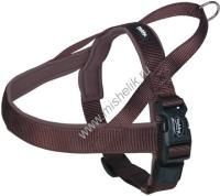 NOBBY CLASSIC PRENO NORWEGIAN грудь 68-85 см + 54 см ширина 40-45 мм шлейка для собак нейлон коричневая 1х24