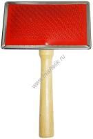 №1 18 см х 12 см щетка большая для животных с металлическими зубьями блистер 1х60