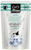 Cat`s Menu 85 г пауч для взрослых кошек с ягненком кусочки в соусе профилактика МКБ 1х32
