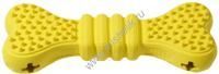 HOMEPET SILVER SERIES 15 см х 5,4 см х 3,3 см игрушка для собак косточка для чистки зубов с отверстиями для лакомств желтая каучук