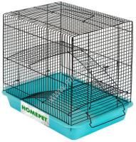 HOMEPET №2 33 см х 24 см х 28 см клетка для грызунов двухэтажная бирюзовая
