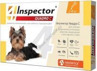 INSPECTOR Quadro С 1-4 кг капли от внешних и внутренних паразитов для собак 1х40