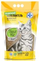 ЗВЕРЬЁ МОЁ 10 л 2,8 кг древесный наполнитель для кошачьих туалетов мелкие гранулы