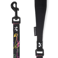 Поводок United Pets для собак Complete me 16 x 1400 mm, черный с разноцветными булавками