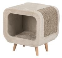 Домик-пещера Alicia с ножками из бука, 48 × 48 × 38 см, светло-серый/серый с узорами