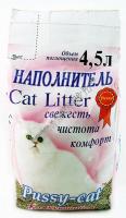 Pussy-Cat 4,5 л розовый комкующийся наполнитель для кошачьих туалетов 
