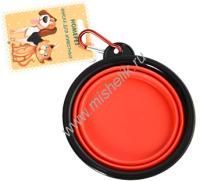 HOMEPET TPR 0,35 л 13 см х 13 см х 5 см миска для животных складная красная