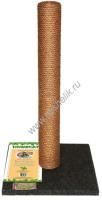 HOMECAT Макси 41х41х63 см когтеточка столбик для кошек ковролин джут серый