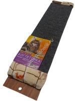 Когтеточка Стандарт 56 см х 13 см х 3 см ковролиновая с меховой отделкой средняя