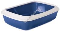 SAVIC LITTER TRAY IRIZ 42 см туалет для кошек с бортом синий 