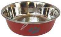 HOMEPET Heavy Лапки 0,45 л миска для домашних животных металлическая утяжеленная красная
