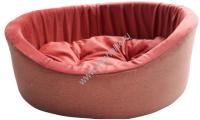 HOMEPET Montana №1 43 см х 38 см х 15 см лежак ягодно-розовый для домашних животных