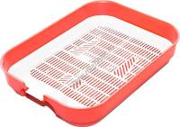 ДАРЭЛЛ ЕВРО 34х25х6 см туалет для кошек с сеткой малый, бежевый 