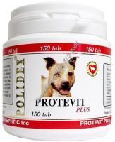 POLIDEX Protevit plus 150 таб протевит плюс для собак стимулирует рост мышечной ткани повышает выносливость 1х8
