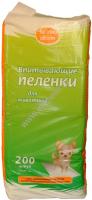 ЧИСТЫЙ ХВОСТ 200 шт 33х45 см пеленки для животных впитывающие 