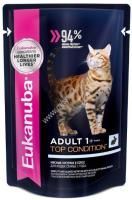 EUKANUBA ADULT TOP CONDITION RABBIT 85 гр пауч влажный корм для взрослых кошек, кролик в соусе 