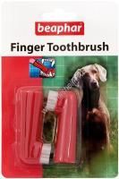 BEAPHAR Toothbrush зубная щетка на палец двойная для собак всех размеров 