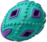 HOMEPET SILVER SERIES 6,2 см х 6,2 см х 8 см игрушка для собак яйцо бирюзово-фиолетовое каучук