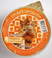 ЕМ БЕЗ ПРОБЛЕМ 125 г консервы для собак говядина с курицей и индейкой ламистер 