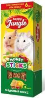 HAPPY JUNGLE Палочки для мелких грызунов 6 шт медовый микс 1х12