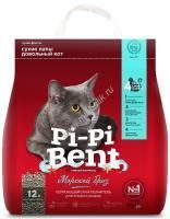 Pi-Pi Bent Морской бриз 5 кг комкующийся наполнитель для кошачьих туалетов крафтовый пакет 