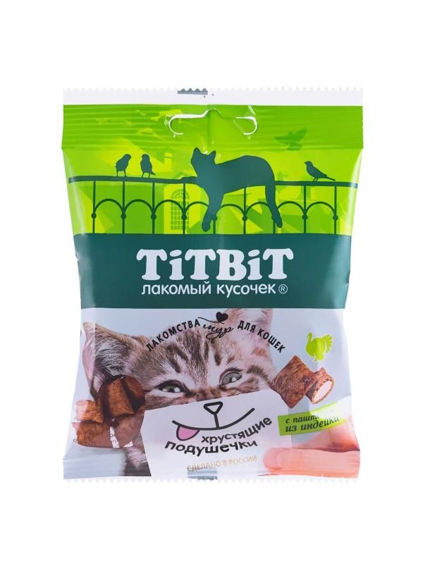  1+1=3 TiTBiT Хрустящие подушечки для кошек