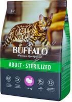 MR.BUFFALO STERILIZED 1,8 кг сухой корм для кошек индейка 