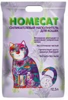 HOMECAT Лаванда 12,5 л силикагелевый наполнитель для кошачьих туалетов с ароматом лаванды 