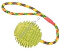 NOBBY МЯЧ РЕЛЬЕФНЫЙ 7,5 см игрушка для собак резина зеленый 