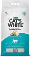 Cat`s White Marseille soap scented 5 л комкующийся наполнитель с ароматом марсельского мыла для кошачьего туалета