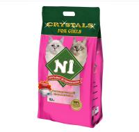№1 CRYSTALS FOR GIRLS 12,5 л силикагелевый наполнитель для кошачьих туалетов розовый 