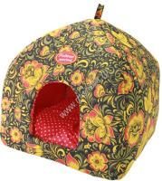 РОДНЫЕ МЕСТА Хохлома №1 42х42х50 см лежак мягкий избушка для животных