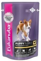 EUKANUBA PUPPY ALL BREED CHICKEN 85 гр пауч влажный корм для щенков всех пород, курица в соусе 