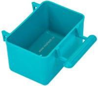 HOMEPET 8 см х 5 см х 4,5 см кормушка для птиц в клетку прямоугольная бирюзовая 1х20