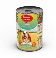 РОДНЫЕ КОРМА 410 г консервы для собак жареха мясная по-двински 