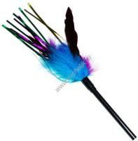 УЮТ 40 см дразнилка для кошек фиолетово-синие перья 1х180