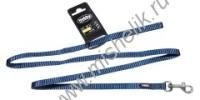 NOBBY CLASSIC длина 120 см ширина 20 мм поводок для собак нейлон синий 1х66