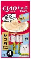INABA Ciao Churu 4х14 г пюре для кошек тунец кацуо 