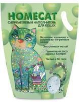 HOMECAT Яблоко 3,8 л силикагелевый наполнитель для кошачьих туалетов с ароматом яблока 