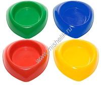 ДАРЭЛЛ 100 мл миска для кошек в виде сердца пластиковая, бежевая 