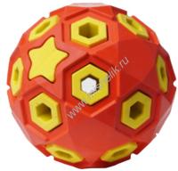 HOMEPET SILVER SERIES Ф 8 см игрушка для собак мяч звездное небо красно-желтый каучук