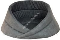 HOMEPET Микровелюр Релакс Leather №2 55 см х 55 см х 27 см лежак темно-серый для домашних животных