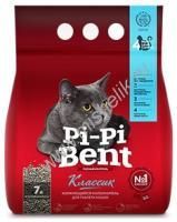 Pi-Pi Bent Classik 3 кг комкующийся наполнитель для кошачьих туалетов из природного бентонита 