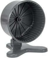 HOMEPET D 9 см колесо для грызунов полузакрытое с подставкой пластиковое серое 